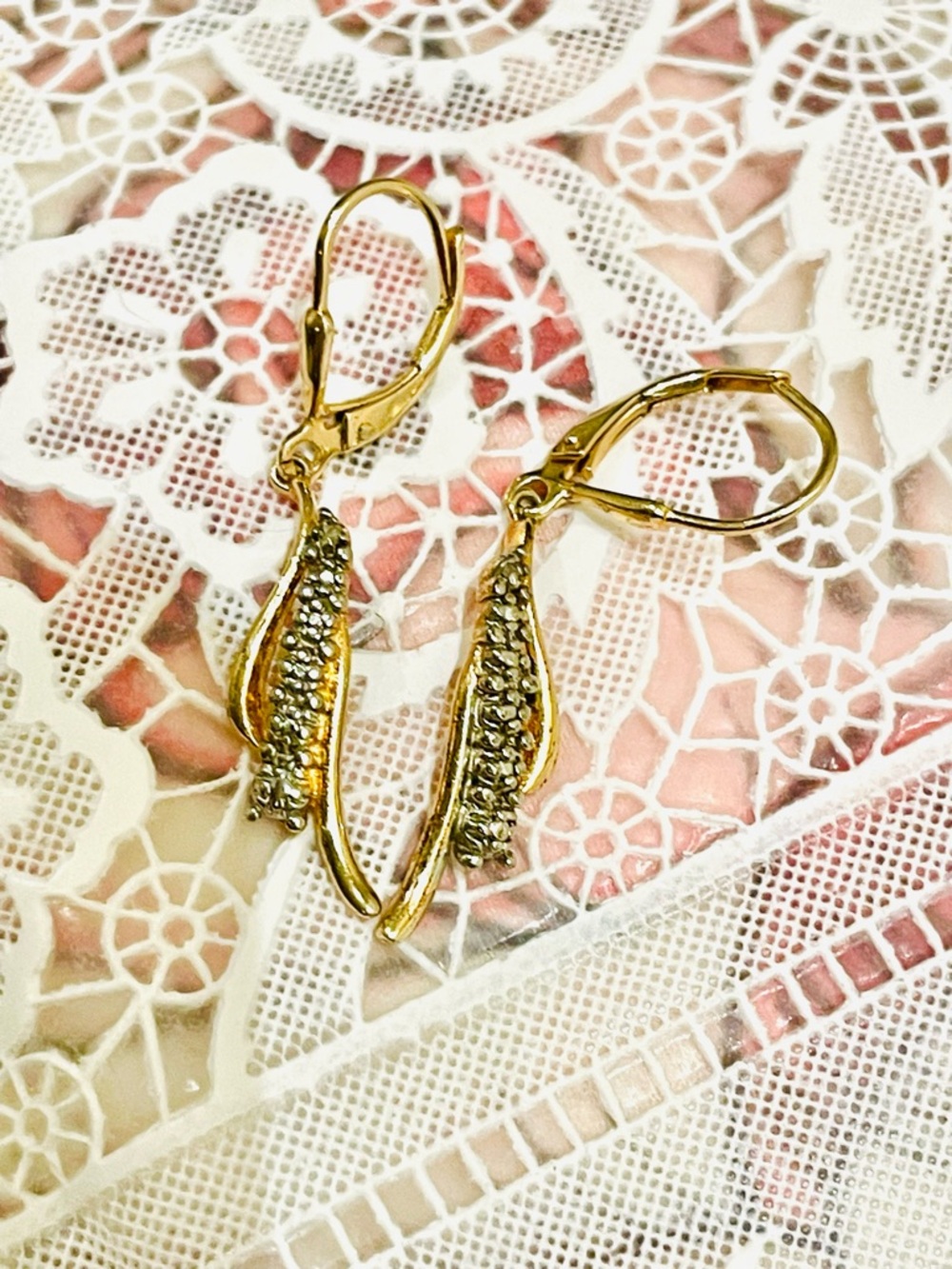 Natural Diamond Earrings 💕❤️